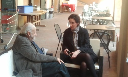 Io e Gianolio prima del forum