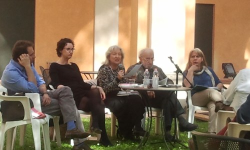 Da sinistra: Stefano Costanzi, io, Clementina Santi, Alfredo Gianolio, Maria Teresa Pantani.